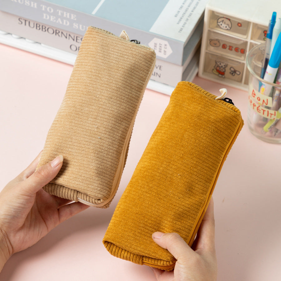Textured Corduroy Pencil Case Bowlift