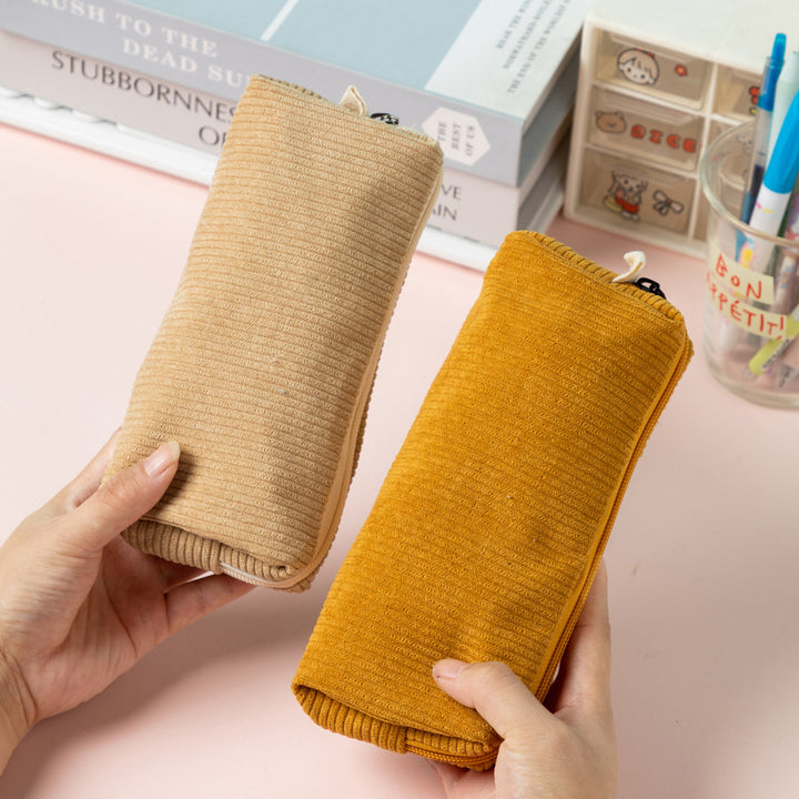 Textured Corduroy Pencil Case Bowlift