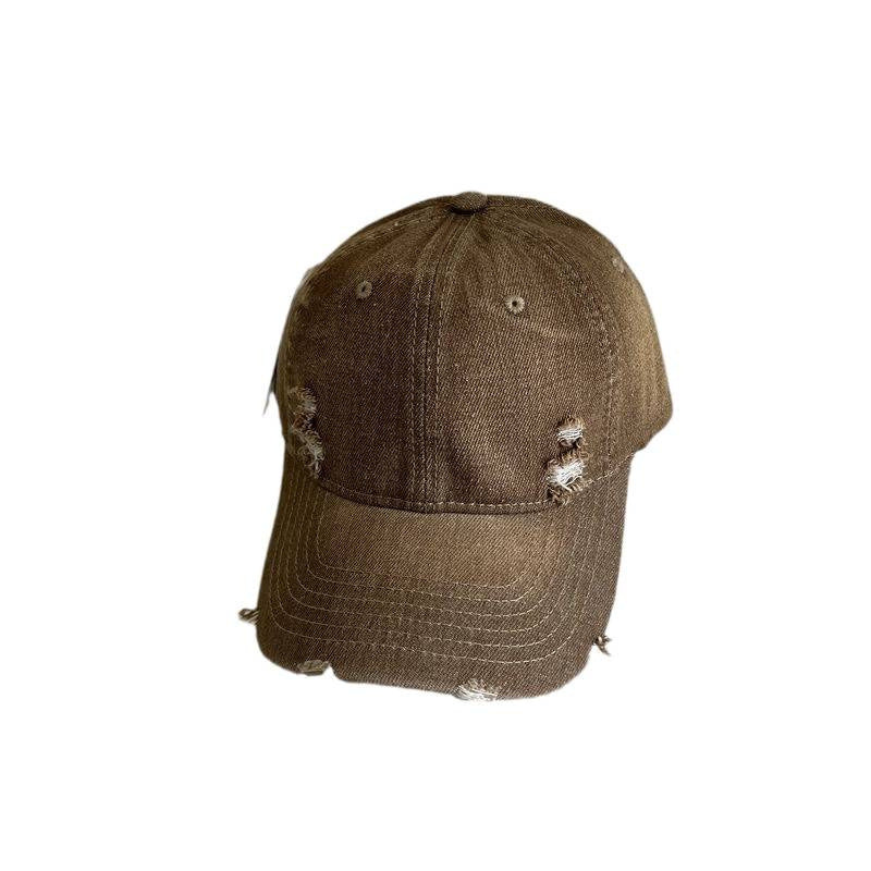 Women's Distressed Denim Baseball Cap Bowlift 1784083631