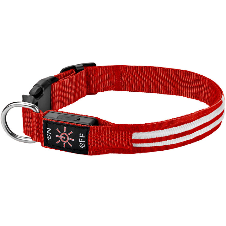 LED Rechargeable Reflective Dog Safety Collar Bowlift
