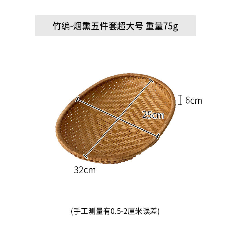 Women oval serving basket made of handwoven natural material Bowlift