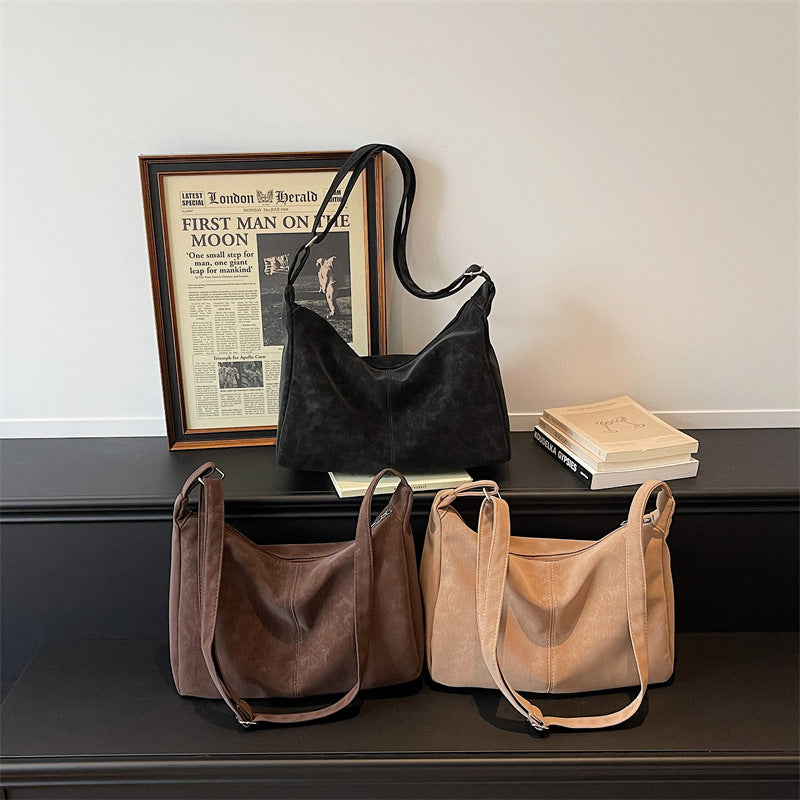 WoSoft Textured Faux Leather Hobo Bag Bowlift