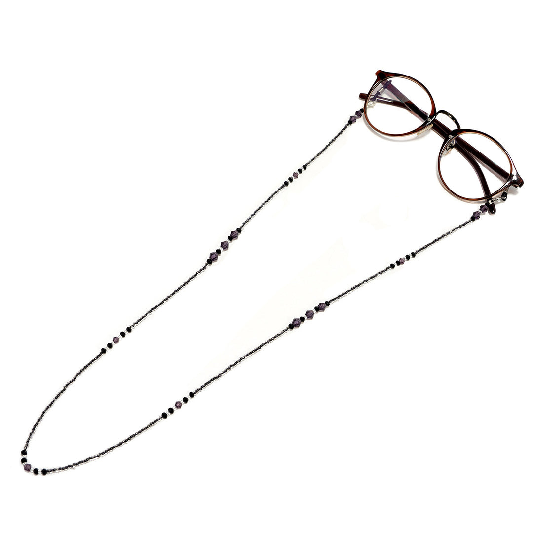 Elegant Purple Beaded Eyewear Chain Bowlift