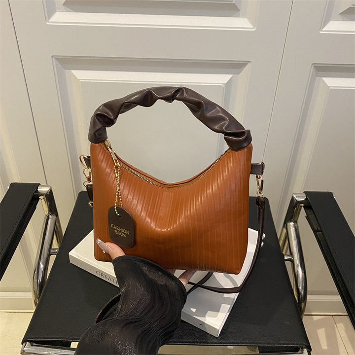 Ribbed Texture Shoulder Bag Bowlift