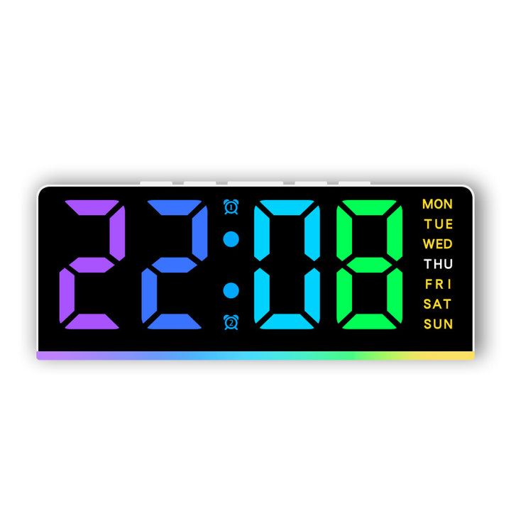 Digital alarm clock with large LED display and multifunctional display Bowlift