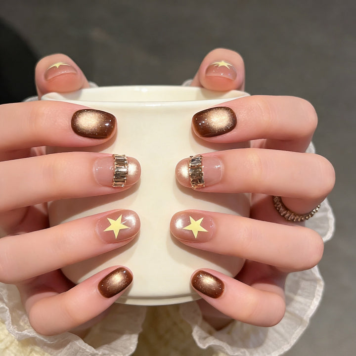 3D Embellished Press-On Nail Art Set Bowlift
