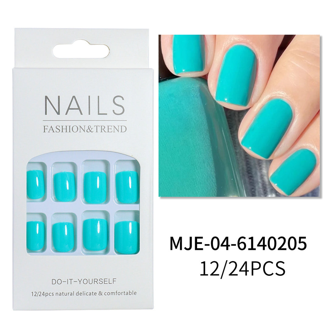 Glossy Press-On Nail Set with Elegant Design Bowlift