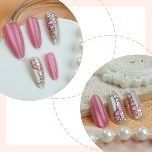 Creative nail design set with luxurious rose accent Bowlift