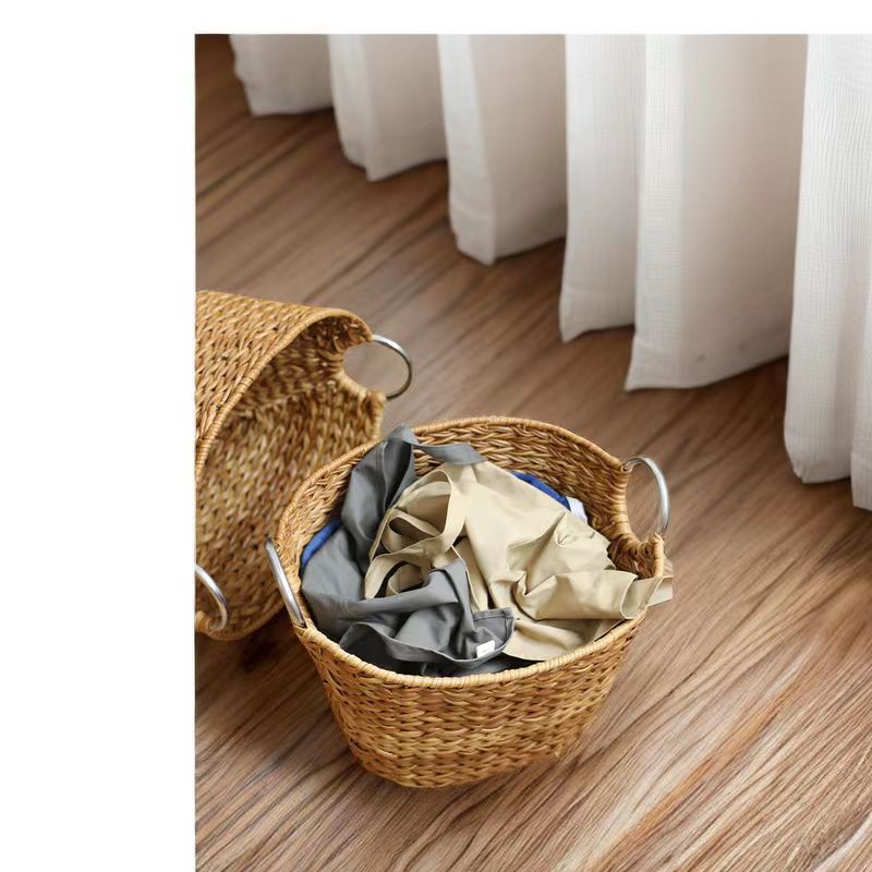 Rustic Woven Laundry Hamper Bowlift