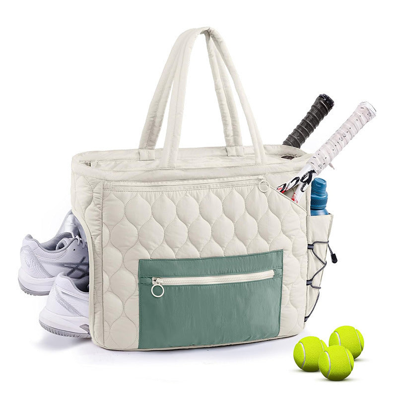 Sporty tennis bag with special shoe and accessory compartments Bowlift