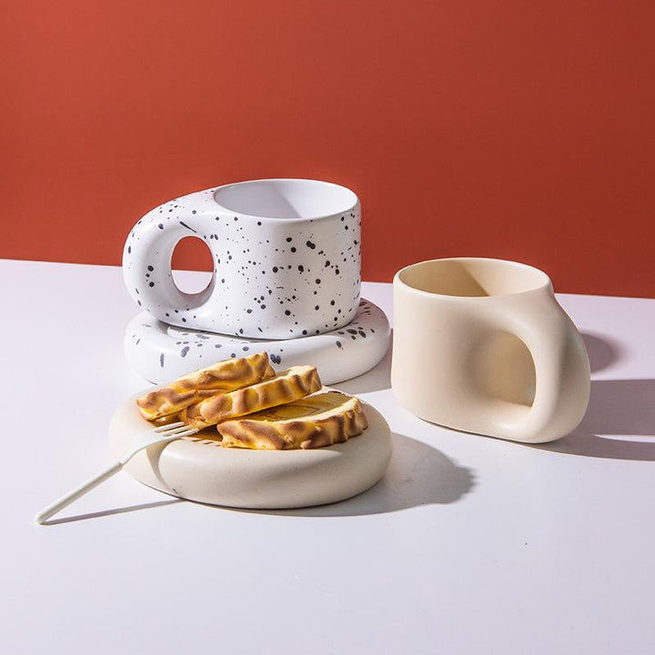 Elegant Curved Ceramic Serving Plate