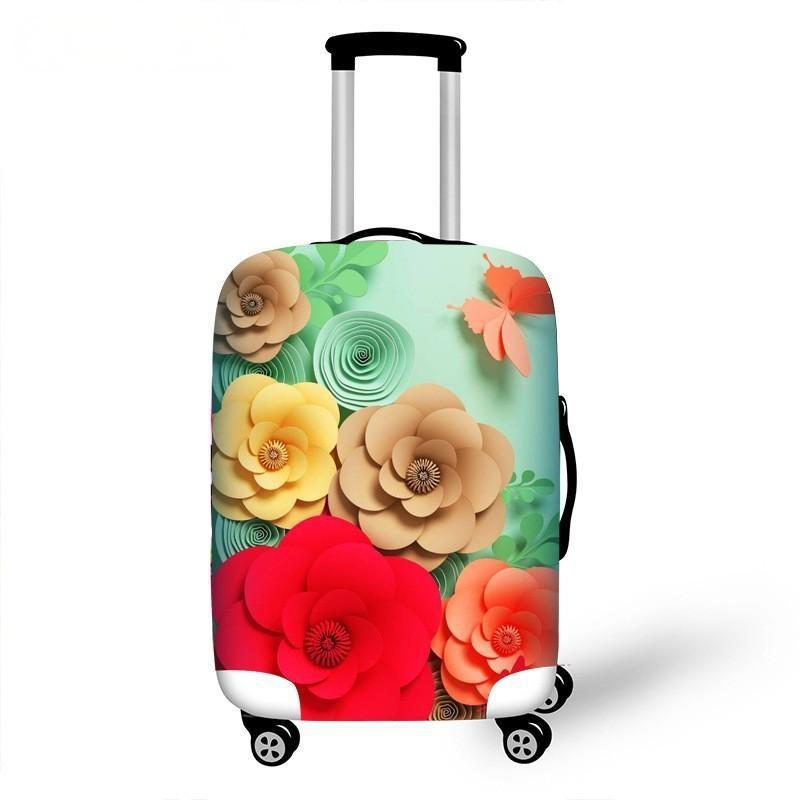 Women's hardshell travel suitcase with floral design Bowlift