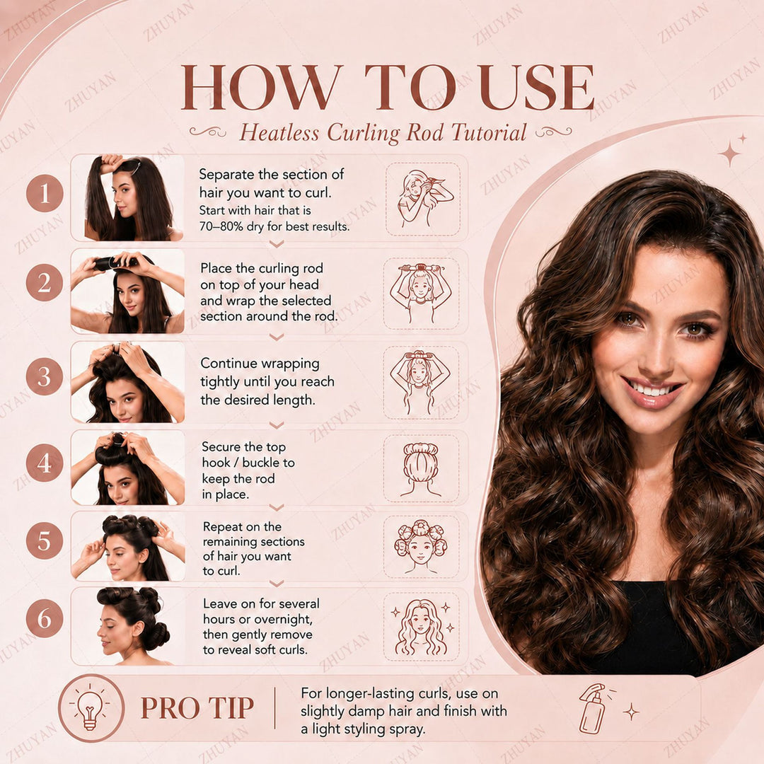 Heatless Curling Hair Rods Set
