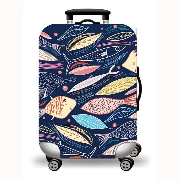 Unisex stretchable suitcase cover with cute alpaca design, elastic protective cover for hard-shell and fabric suitcases Bowlift