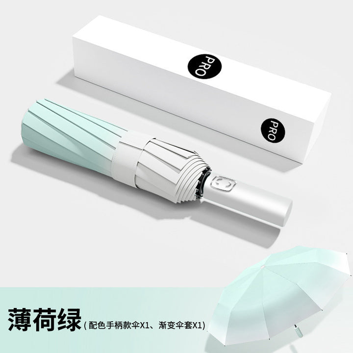 Women's automatic windproof umbrella with UV protection Bowlift