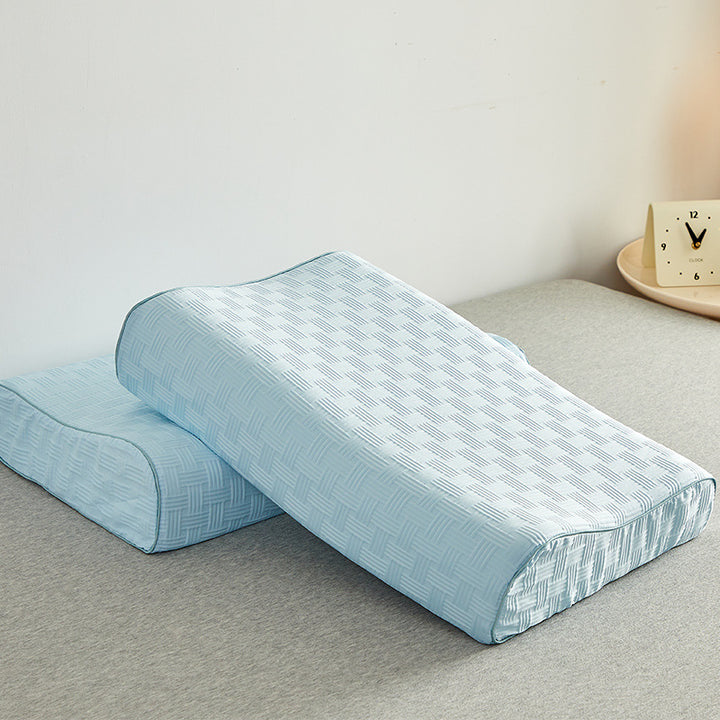 Orthopedic neck support pillow with ergonomic shape and ventilated cover Bowlift