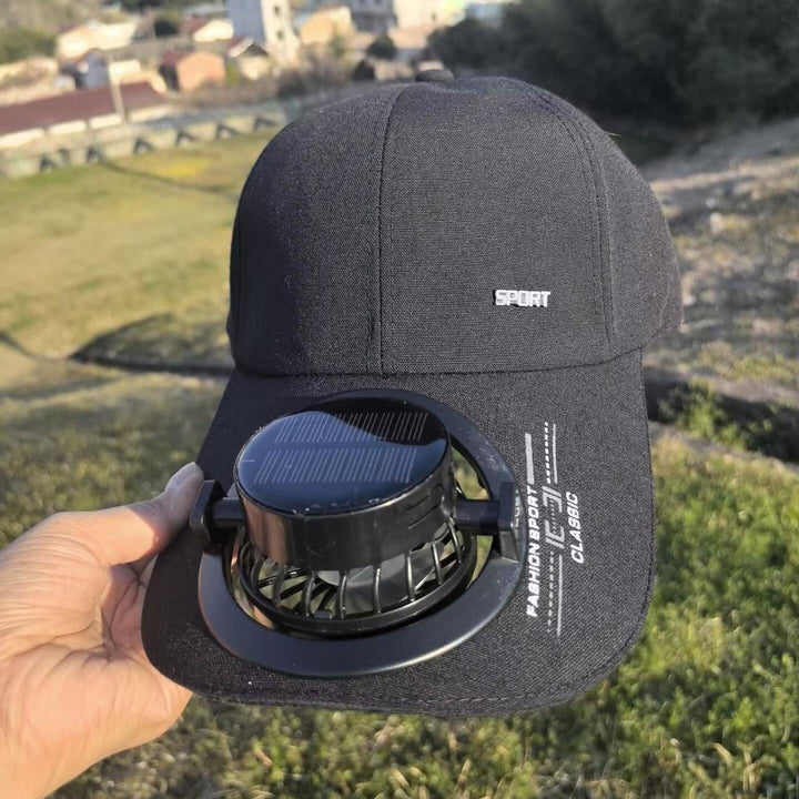 Portable solar-powered USB-C fan with digital battery indicator Bowlift