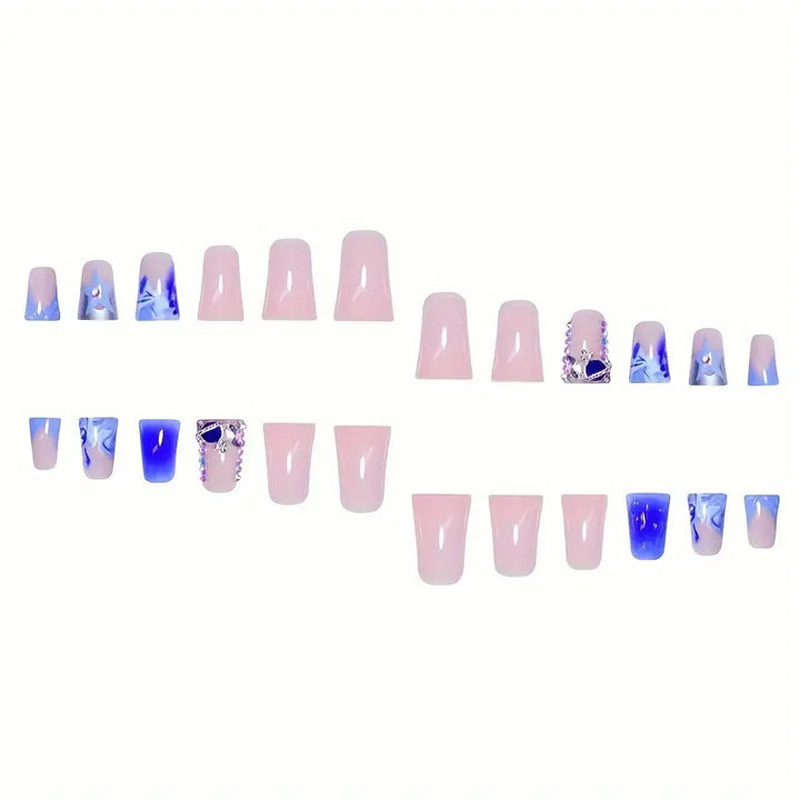 Decorative 3D Water Droplet Nail Art Extensions Bowlift