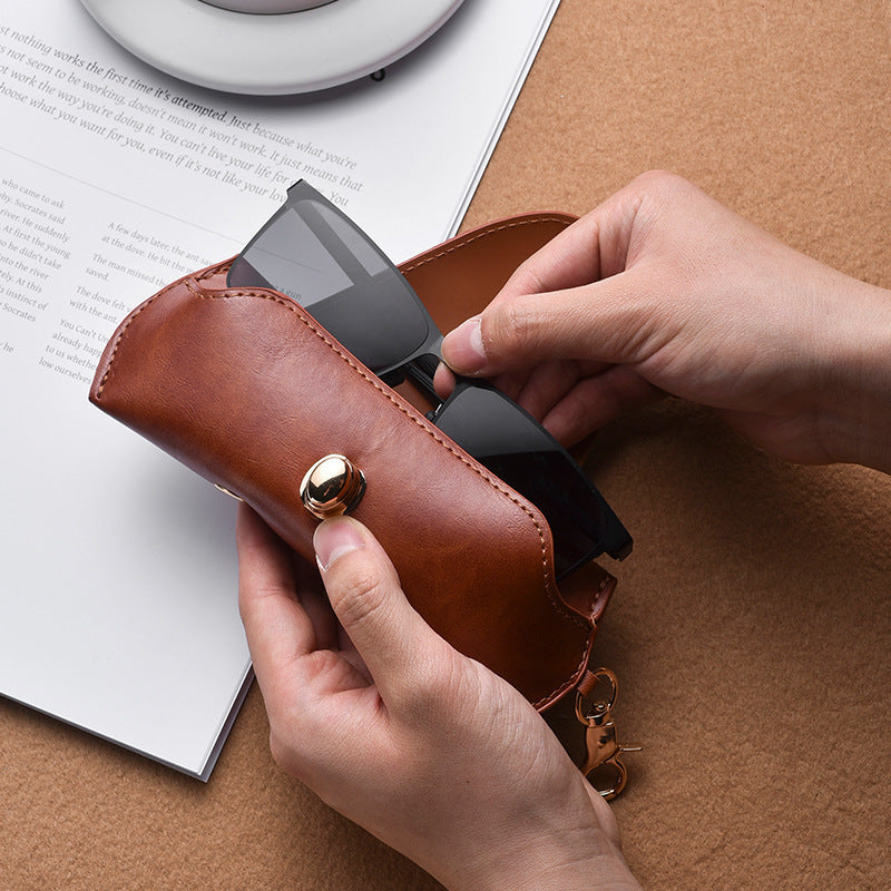 Elegant Leather Sunglasses Case Bowlift