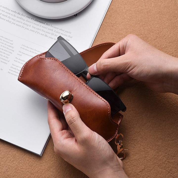 Elegant Leather Sunglasses Case Bowlift