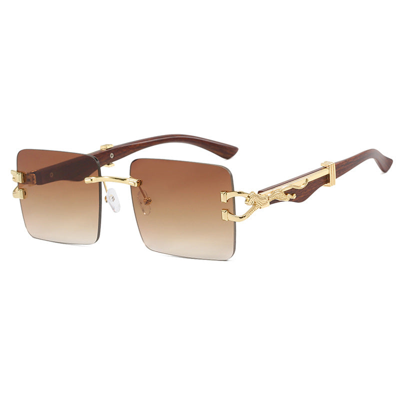 Ladies elegant square sunglasses with high-quality wooden frame Bowlift