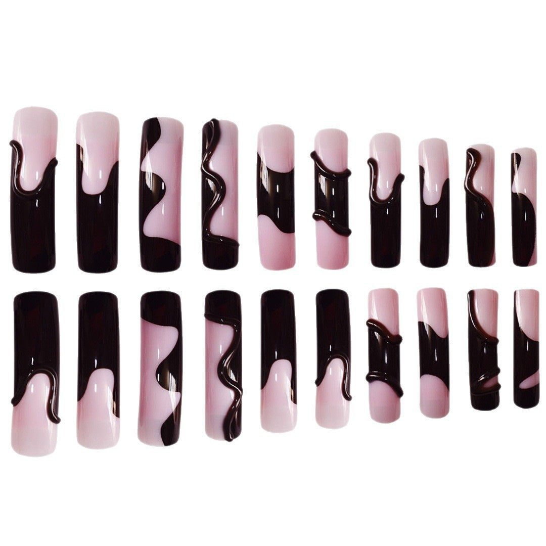 Glamorous 3D Long Stiletto Press-On Nails Bowlift