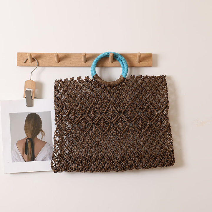 Elegant and Handmade Macrame Basket Bag Bowlift