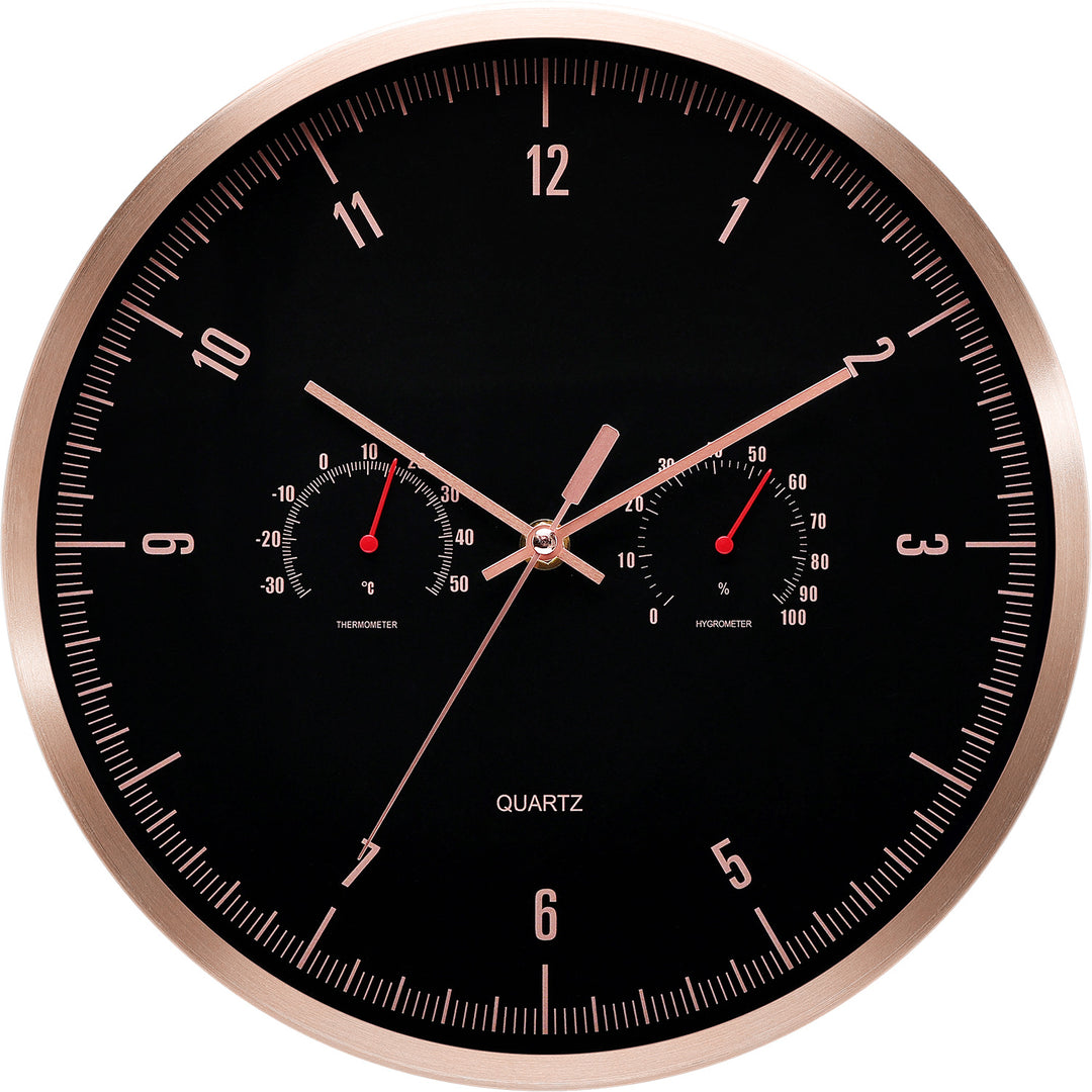 Funk Wall Clock with Thermometer and Hygrometer Bowlift