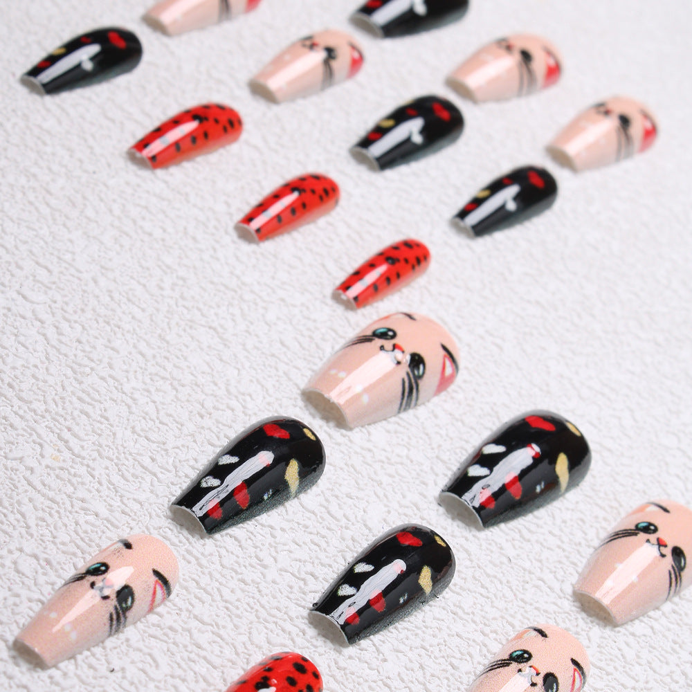 Playful Cat-Themed Press-On Nails Bowlift