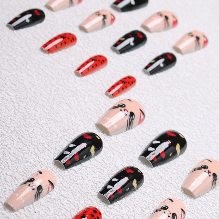 Playful Cat-Themed Press-On Nails Bowlift