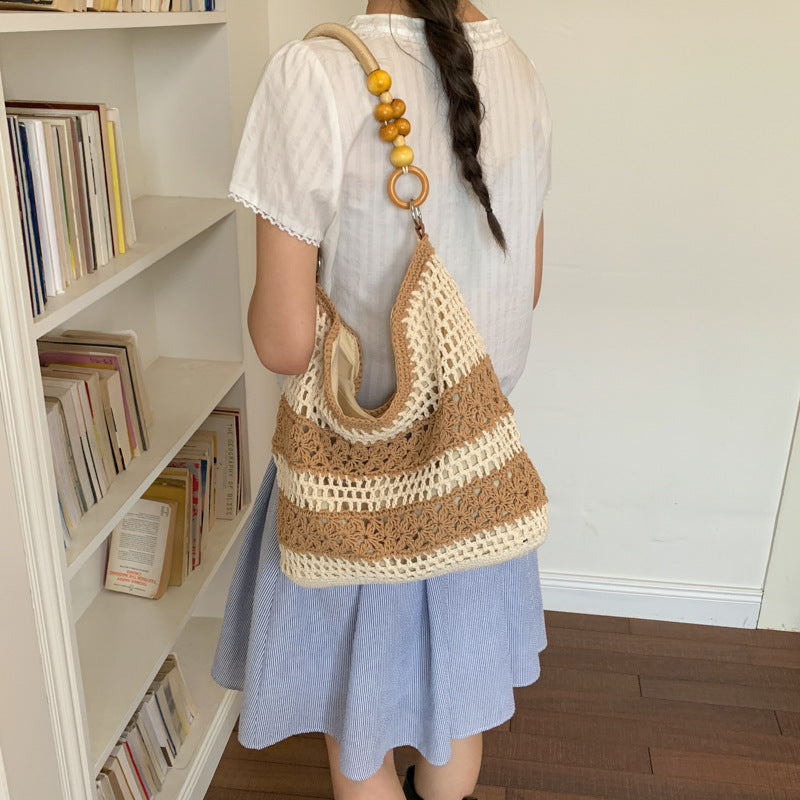 Casual Crocheted Shoulder Bag Bowlift