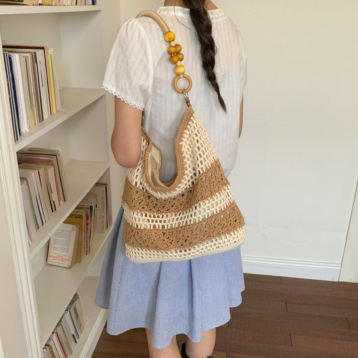 Casual Crocheted Shoulder Bag Bowlift