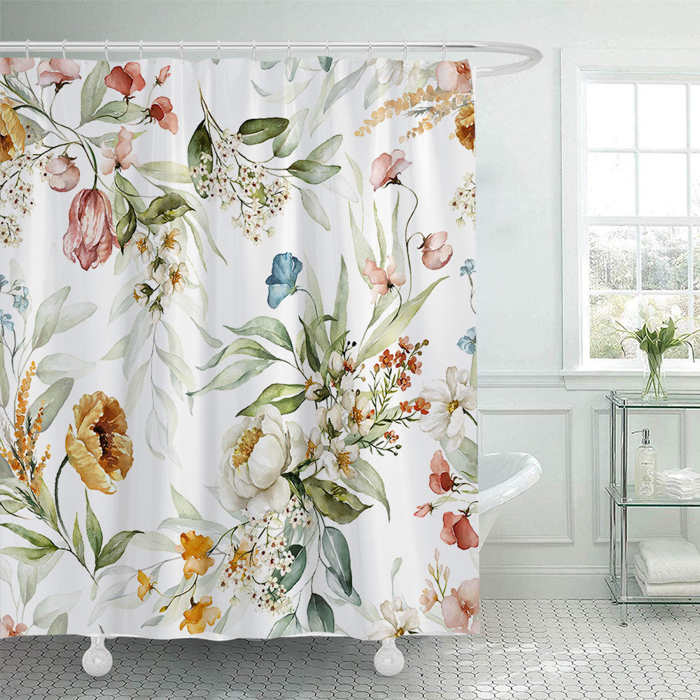 Floral Artistry Shower Curtain Bowlift
