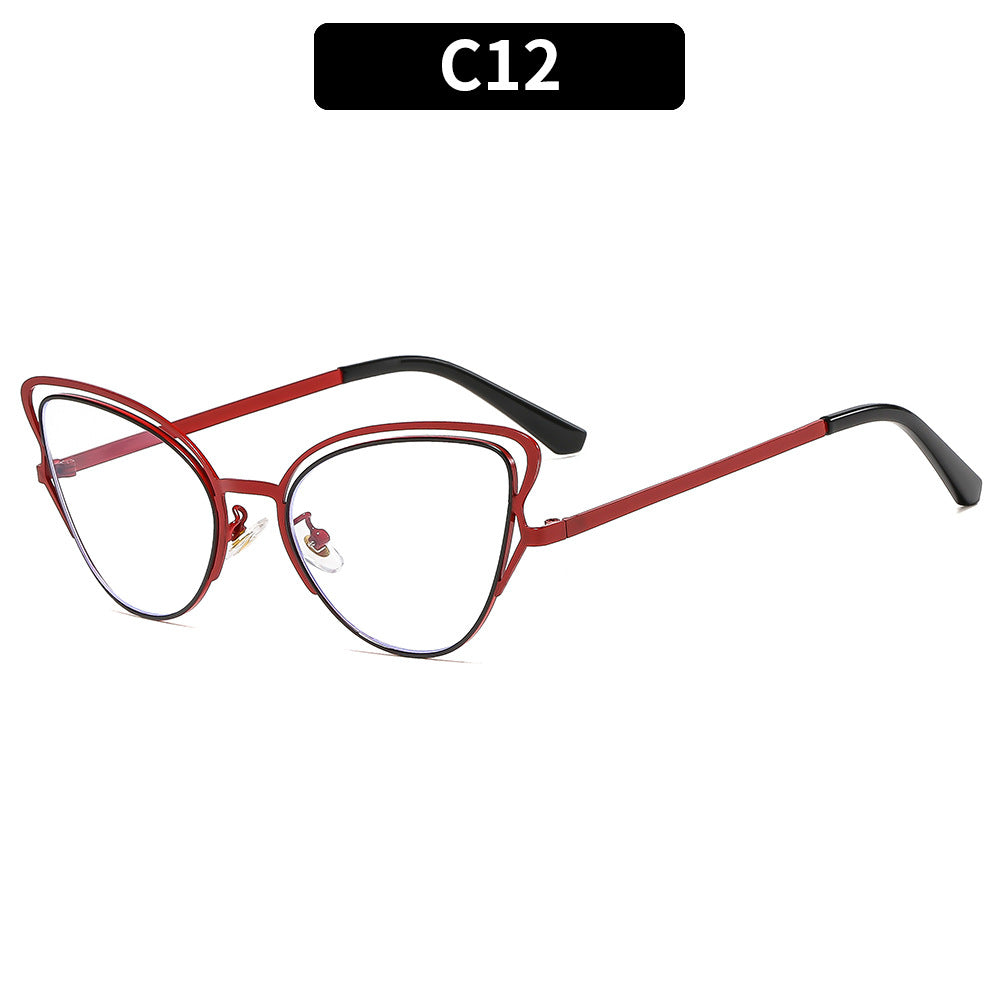 Women's Cat-Eye Sunglasses with Luxurious Metal Frame and High-Quality Gradient Lenses Bowlift