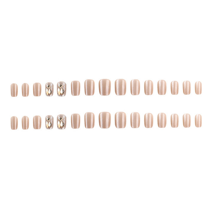 Acrylic nail set with glamorous gold details Bowlift