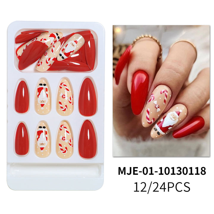 Festive Santa Claus Press-On Nail Set Bowlift