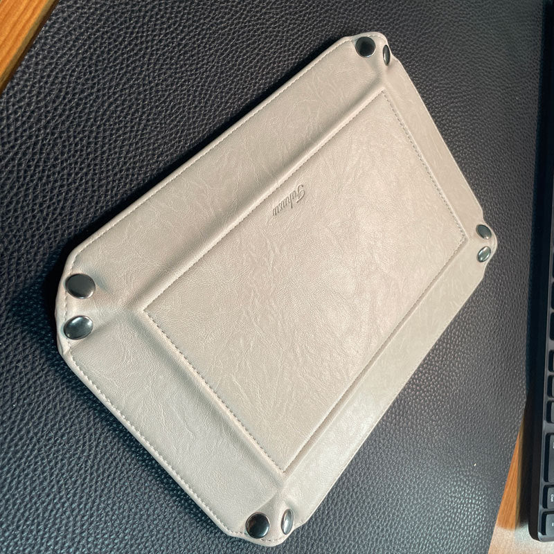 Stylish Leather Organizer Tray Bowlift