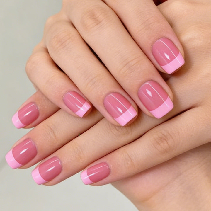 Stylish French Tip Gel Nails Bowlift
