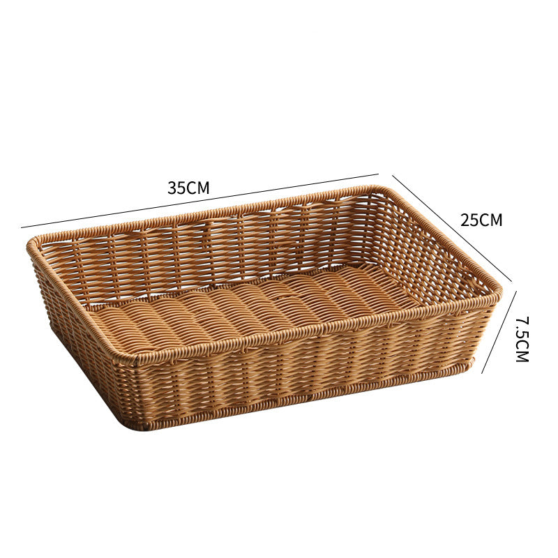 Unisex Rectangular Storage Basket made of hand-woven material Bowlift