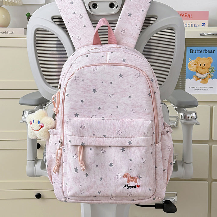 Star-Embellished Travel Backpack Bowlift
