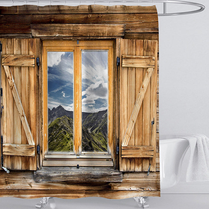 Beach-Themed Shower Curtain Bowlift