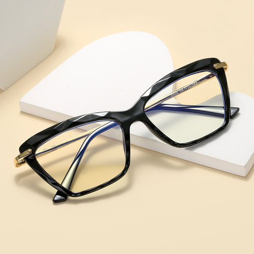 Women's fashionable oversized glasses with elegant metal frame Bowlift