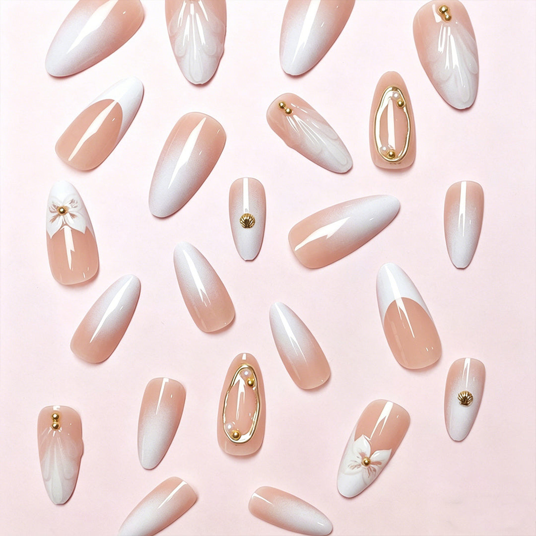 Floral Embellished Press-On Nail Extensions Bowlift