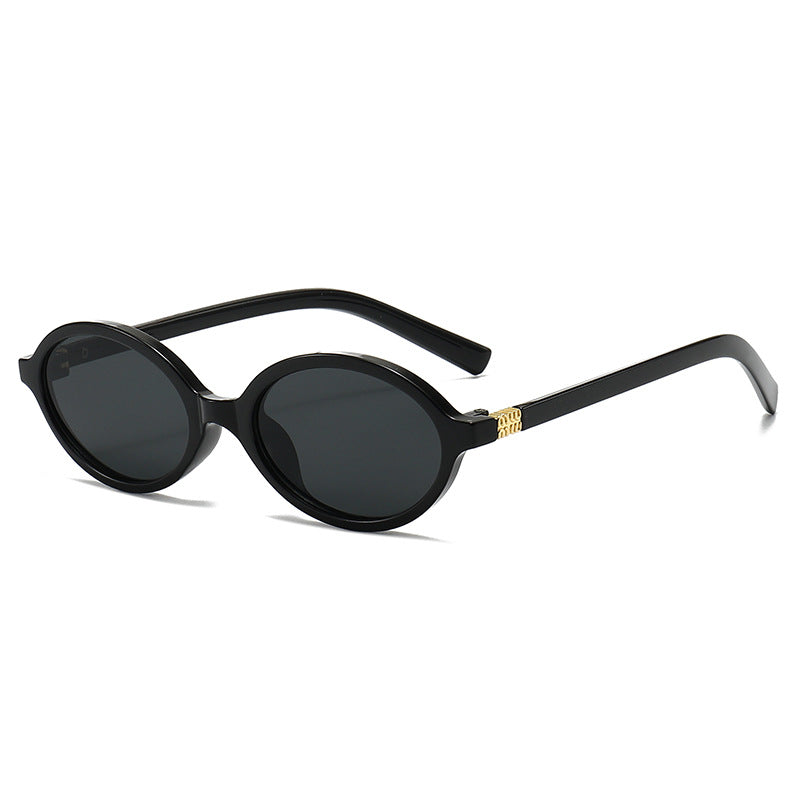 Vintage Oval Frame Sunglasses