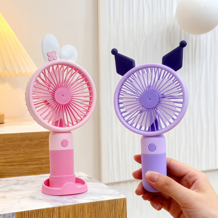 Women portable hand fan with cute rabbit design Bowlift