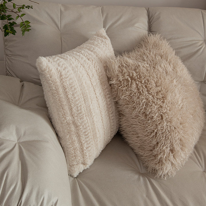 Decorative Tufted Square Throw Pillow with Tassel Corners Bowlift