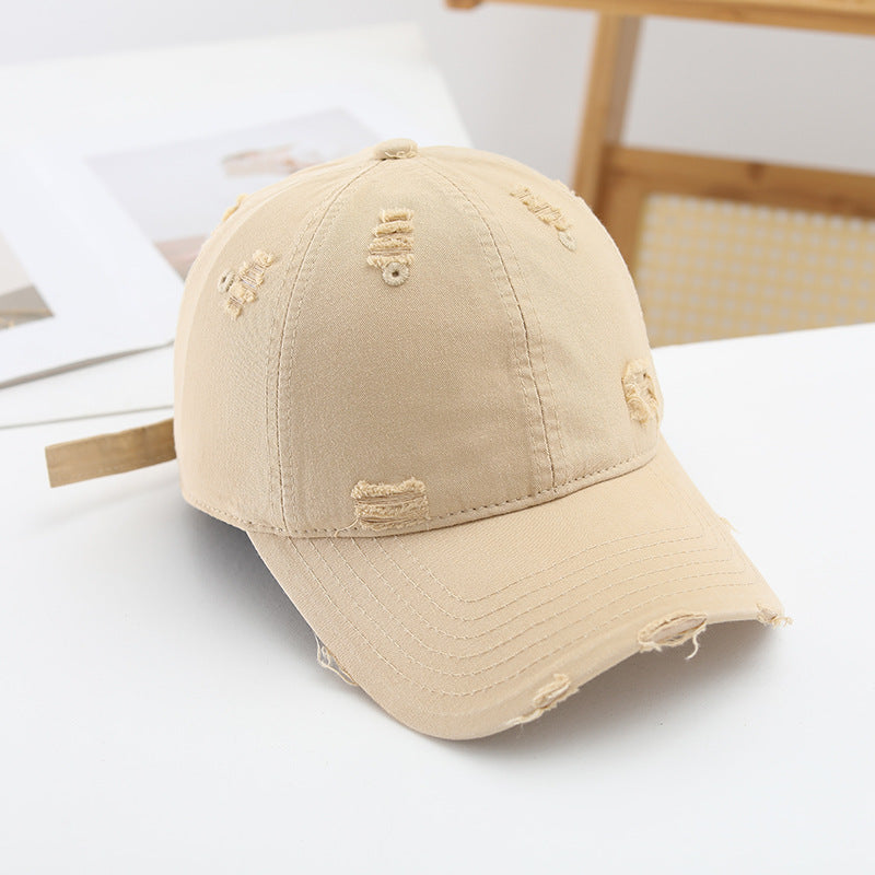 Women Casual Destroyed-Basecap Bowlift