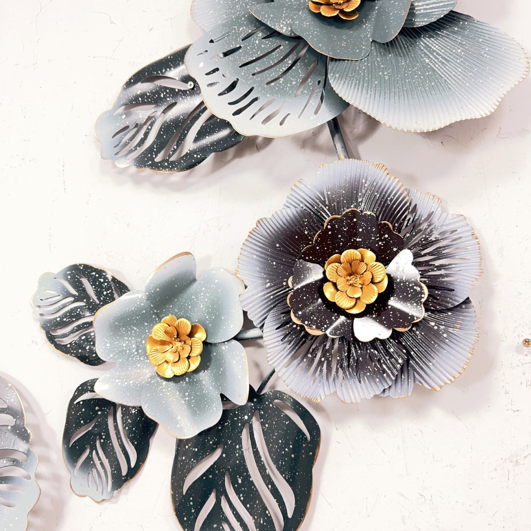 Floral Metal Wall Art Sculpture Bowlift 1789208529