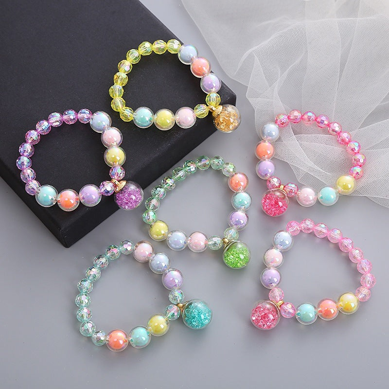 Bracelet Made of Colorful Glass Beads Bowlift