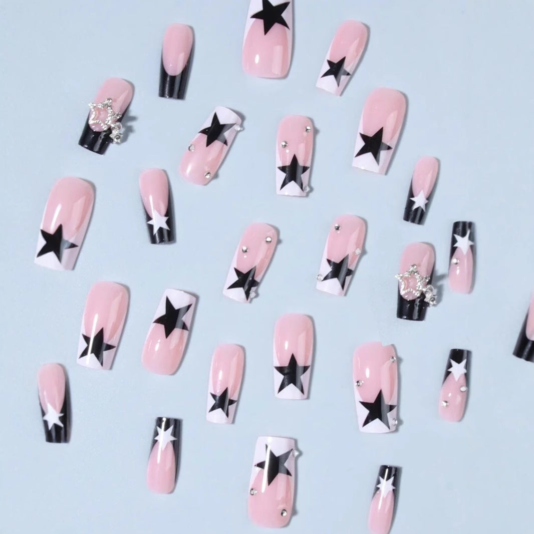 Art nail set with sparkling star accents Bowlift